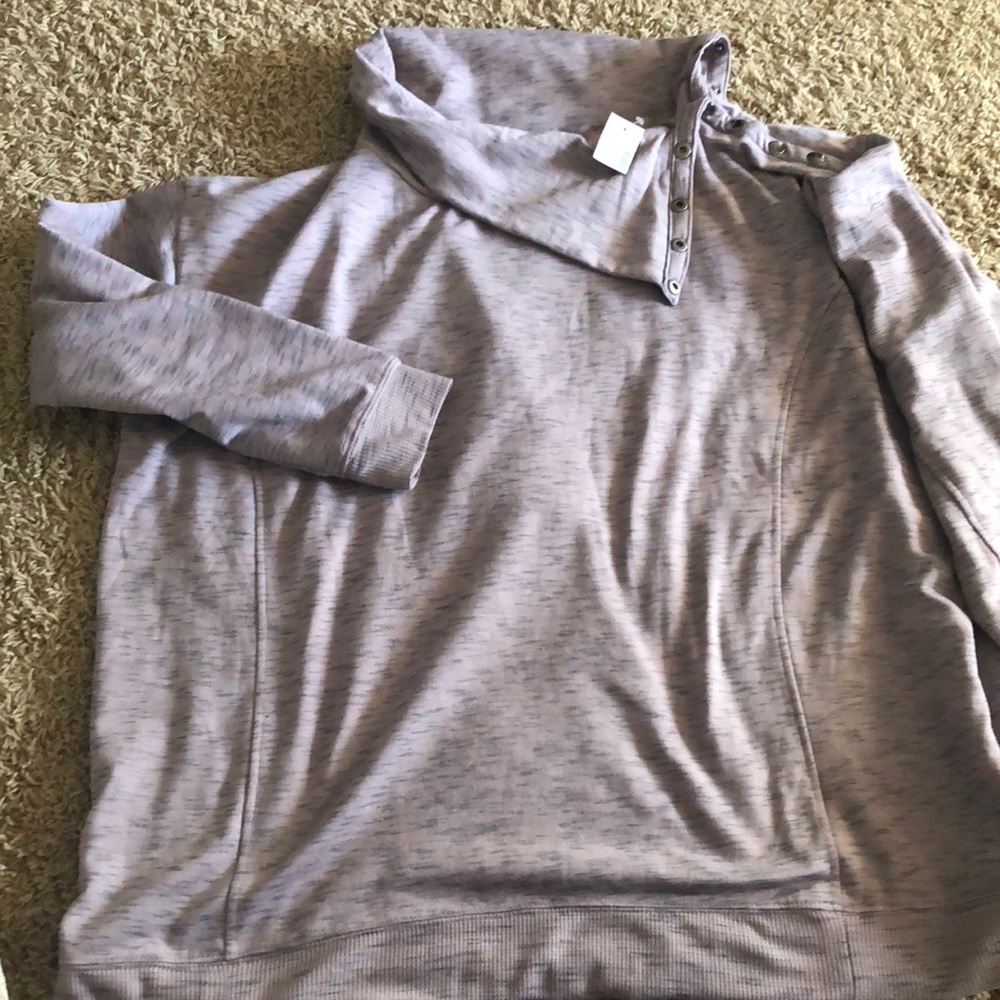 NWT Maurices purple snap sweatshirt